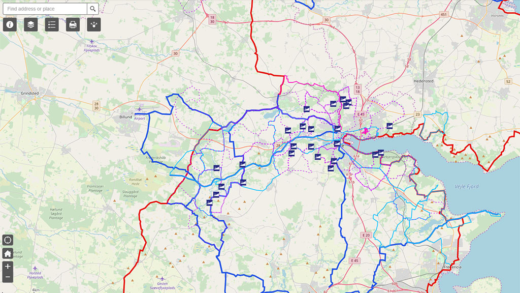 Cykelruter i Vejle Kommune